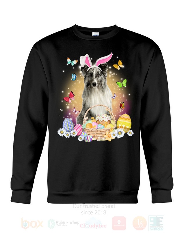 Shetland Sheepdog Easter Bunny Butterfly 2D Hoodie Shirt 1 2 3 4 5 6 7 8 9 10 11 12