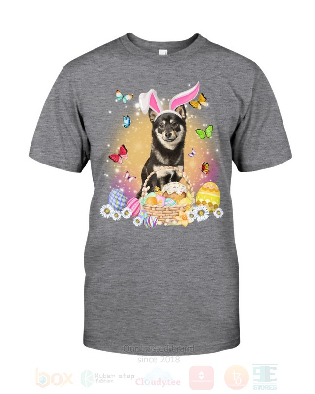 Shiba Inu Black Easter Bunny Butterfly 2D Hoodie Shirt