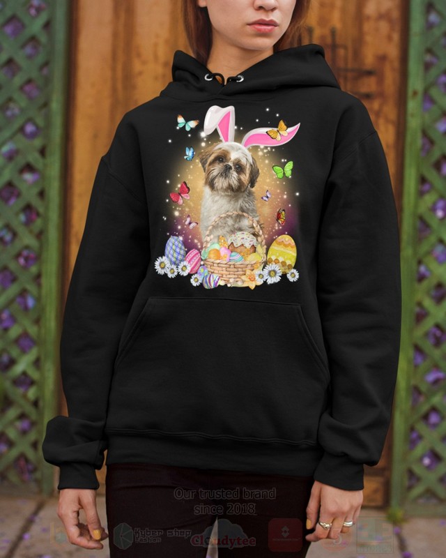 Shih Tzu Dog Easter Bunny Butterfly 2D Hoodie Shirt 1 2 3 4 5 6 7 8 9 10 11 12 13 14 15 16 17