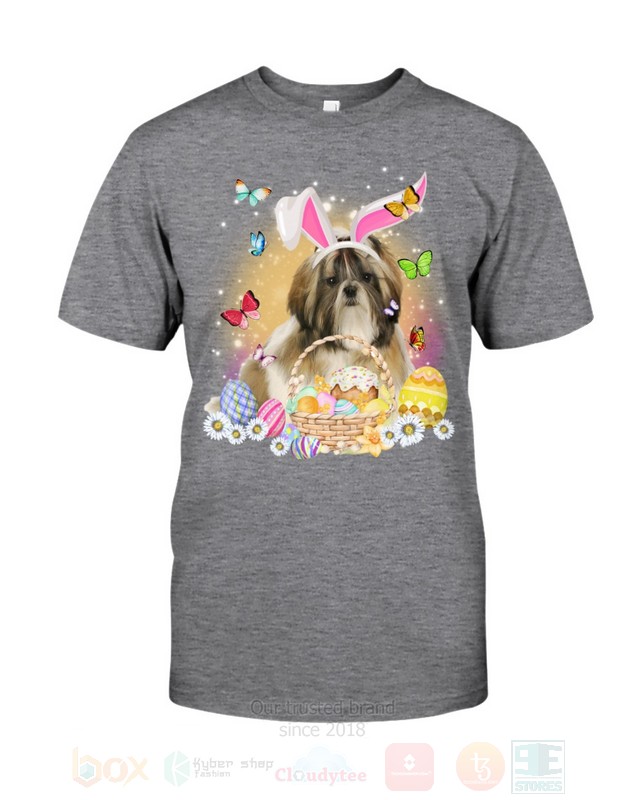 Shih Tzu Easter Bunny Butterfly 2D Hoodie Shirt