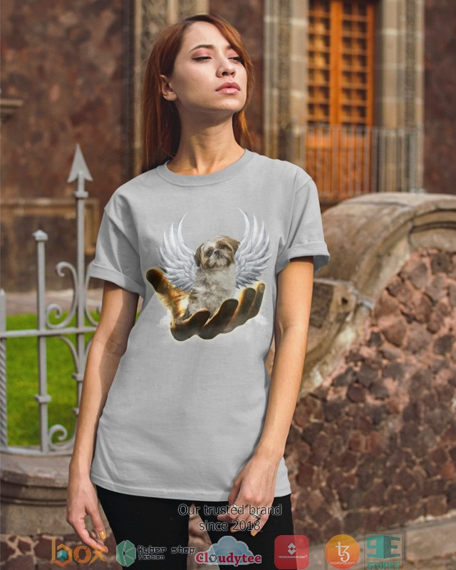 Shih Tzu Golden Hand Heaven Wings 2d shirt hoodie