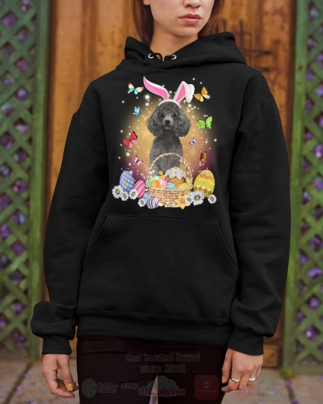 Silver Miniature Poodle Easter Bunny Butterfly 2D Hoodie Shirt 1 2 3 4 5 6 7 8 9 10 11 12 13 14 15 16 17