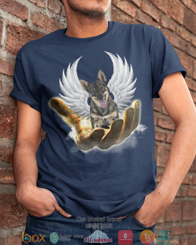 Swedish Vallhund Golden Hand Heaven Wings 2d shirt hoodie 1 2 3 4
