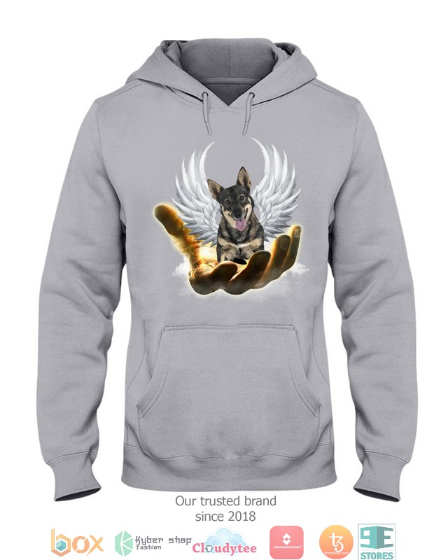 Swedish Vallhund Golden Hand Heaven Wings 2d shirt hoodie 1 2 3 4 5 6