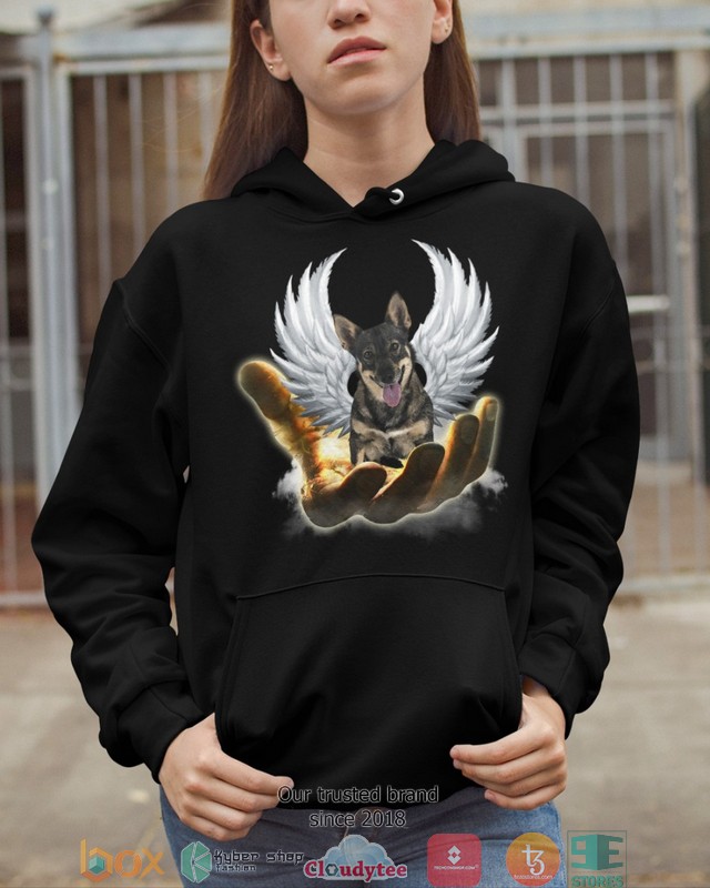 Swedish Vallhund Golden Hand Heaven Wings 2d shirt hoodie 1 2 3 4 5 6 7 8
