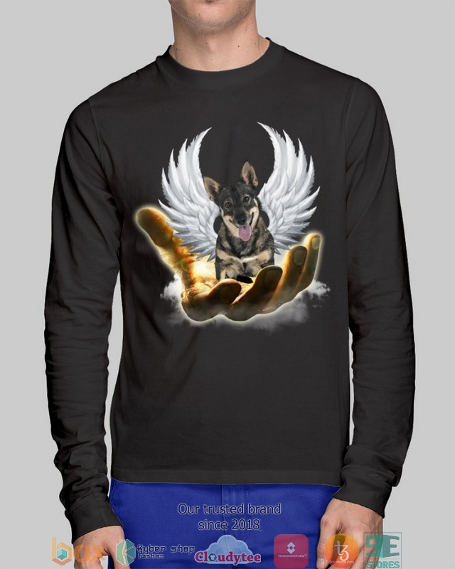 Swedish Vallhund Golden Hand Heaven Wings 2d shirt hoodie 1 2 3 4 5 6 7 8 9 10
