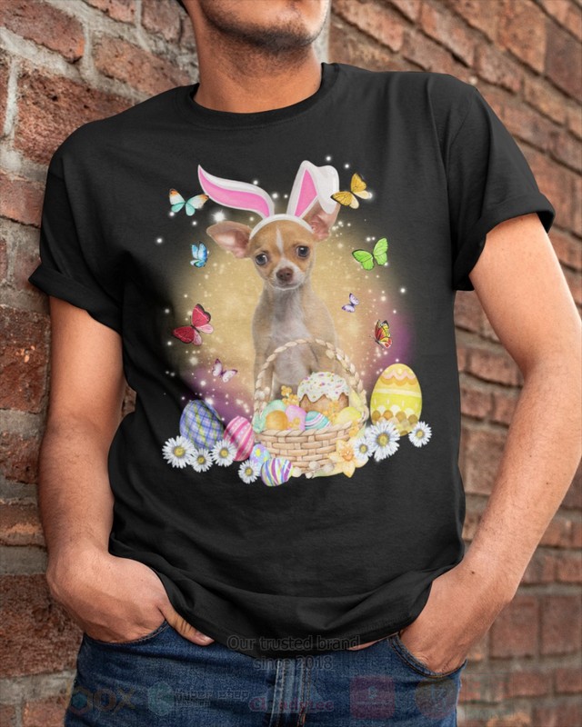 Tan Chihuahua Baby Easter Bunny Butterfly 2D Hoodie Shirt 1 2 3 4 5 6 7
