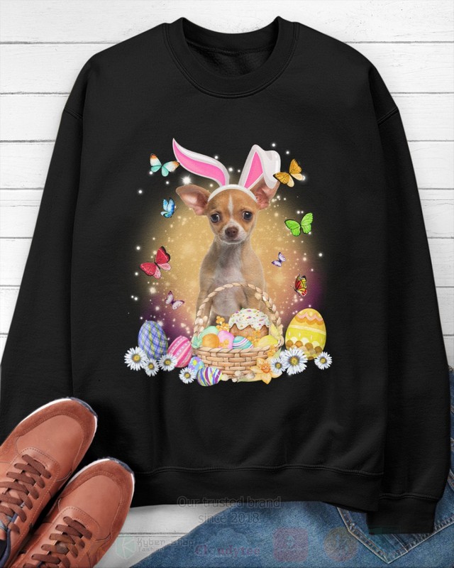 Tan Chihuahua Baby Easter Bunny Butterfly 2D Hoodie Shirt 1 2 3 4 5 6 7 8 9 10 11 12 13 14
