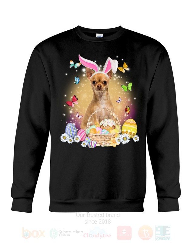 Tan Chihuahua Easter Bunny Butterfly 2D Hoodie Shirt 1 2 3 4 5 6 7 8 9 10 11 12