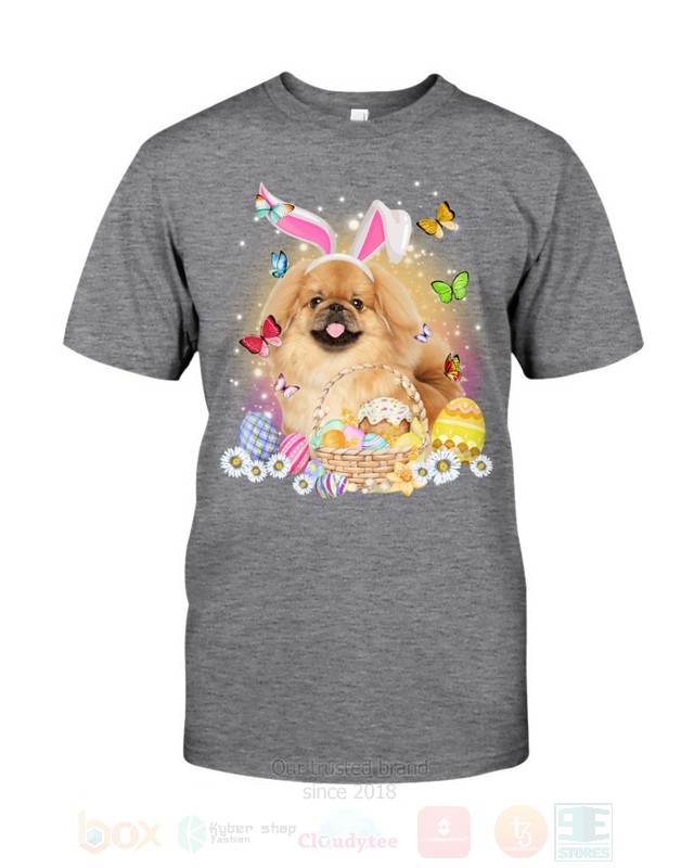 Tan Pekingese Easter Bunny Butterfly 2D Hoodie Shirt