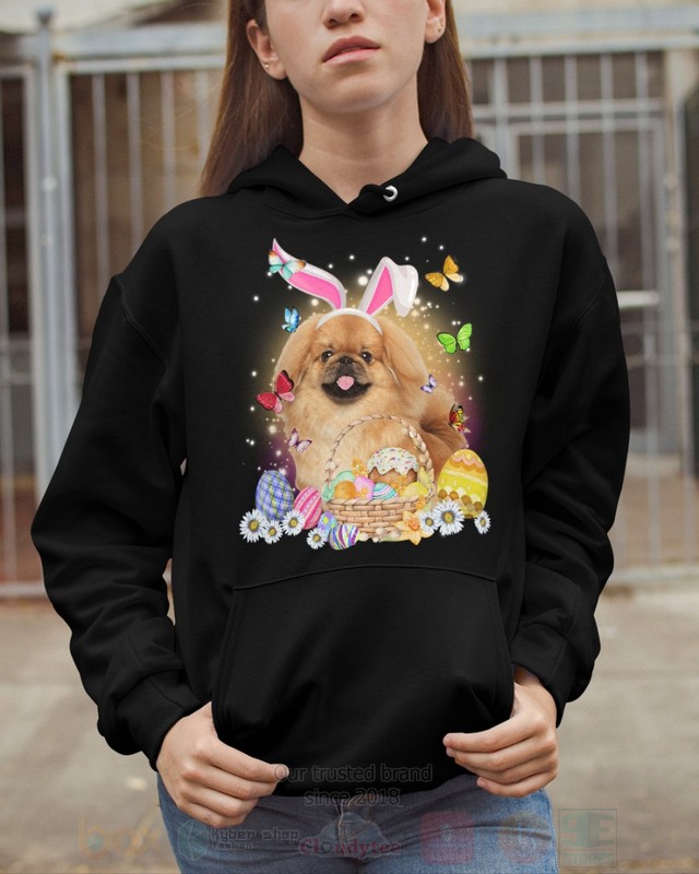 Tan Pekingese Easter Bunny Butterfly 2D Hoodie Shirt 1 2 3 4 5 6 7 8 9 10 11 12 13 14 15 16 17 18