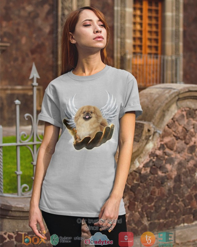 Tan Pekingese Golden Hand Heaven Wings 2d shirt hoodie