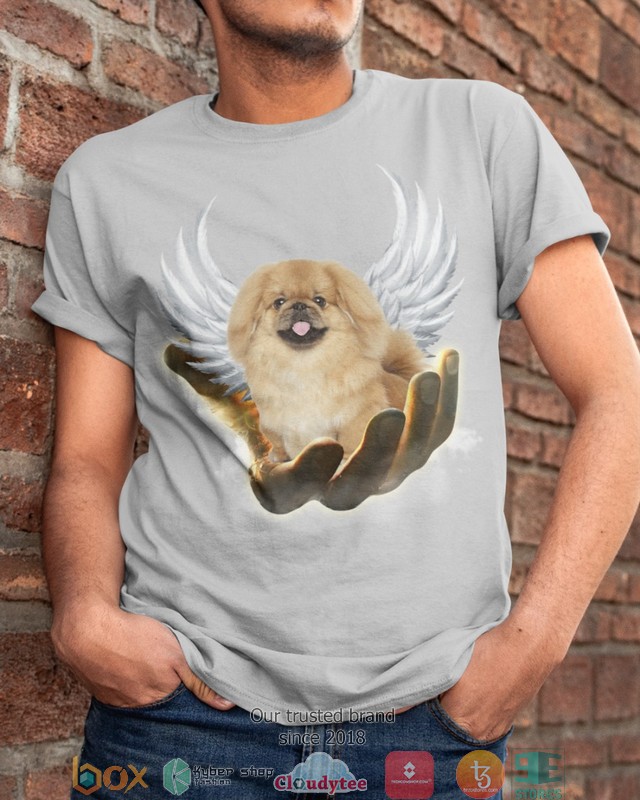 Tan Pekingese Golden Hand Heaven Wings 2d shirt hoodie 1