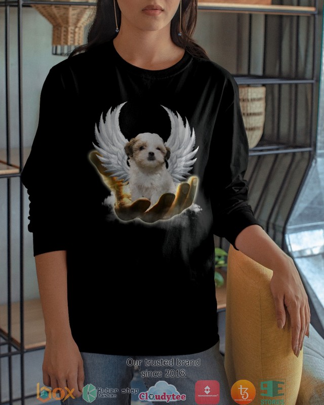 Teddy Bear Dog Golden Hand Heaven Wings 2d shirt hoodie 1 2 3 4 5 6 7 8 9 10 11