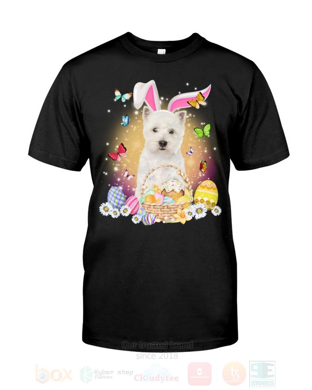 West Highland White Terrier Easter Bunny Butterfly 2D Hoodie Shirt 1 2 3 4