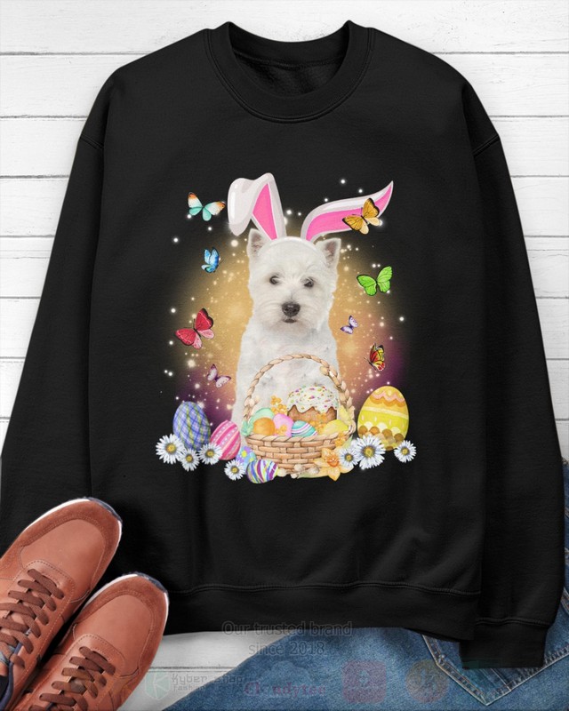 West Highland White Terrier Easter Bunny Butterfly 2D Hoodie Shirt 1 2 3 4 5 6 7 8 9 10 11 12 13 14