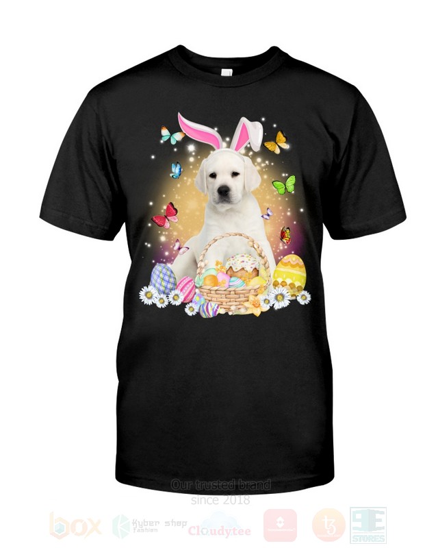 White Labrador Baby Easter Bunny Butterfly 2D Hoodie Shirt 1 2 3 4