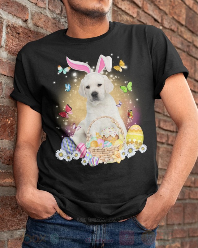 White Labrador Baby Easter Bunny Butterfly 2D Hoodie Shirt 1 2 3 4 5 6 7