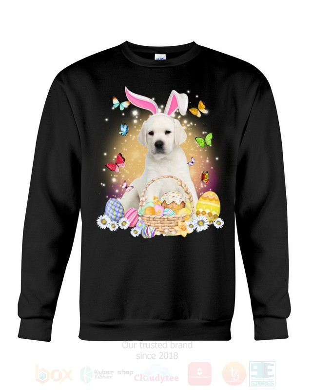 White Labrador Baby Easter Bunny Butterfly 2D Hoodie Shirt 1 2 3 4 5 6 7 8 9 10 11 12