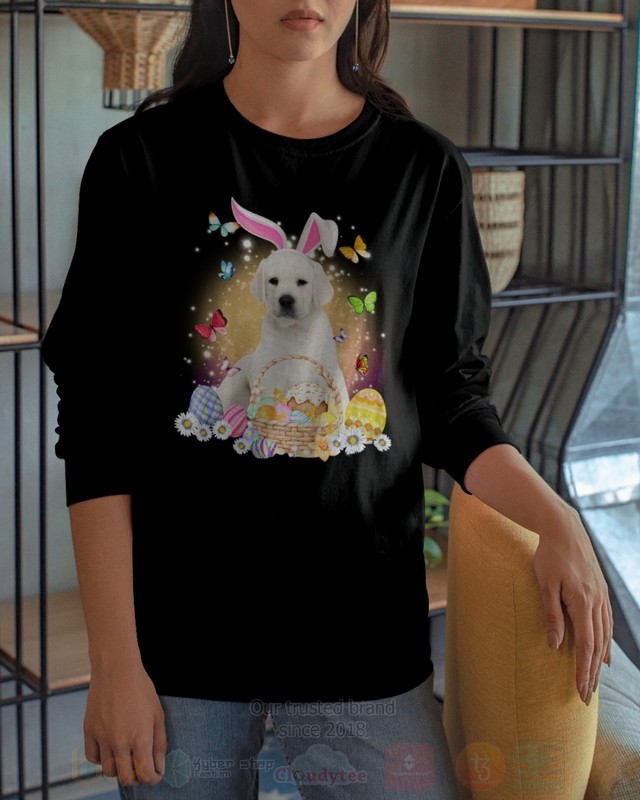 White Labrador Baby Easter Bunny Butterfly 2D Hoodie Shirt 1 2 3 4 5 6 7 8 9 10 11 12 13 14 15 16 17 18 19 20 21 22