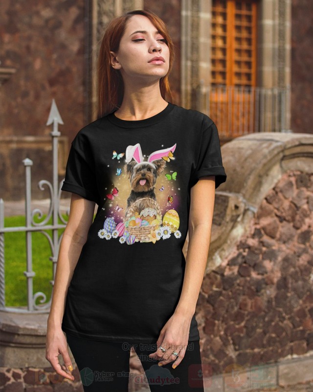 Yorkshire Terrier Dog Easter Bunny Butterfly 2D Hoodie Shirt 1 2 3 4 5 6
