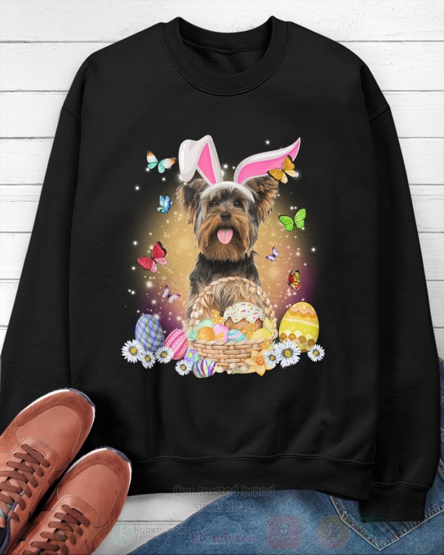 Yorkshire Terrier Dog Easter Bunny Butterfly 2D Hoodie Shirt 1 2 3 4 5 6 7 8 9 10 11 12 13 14