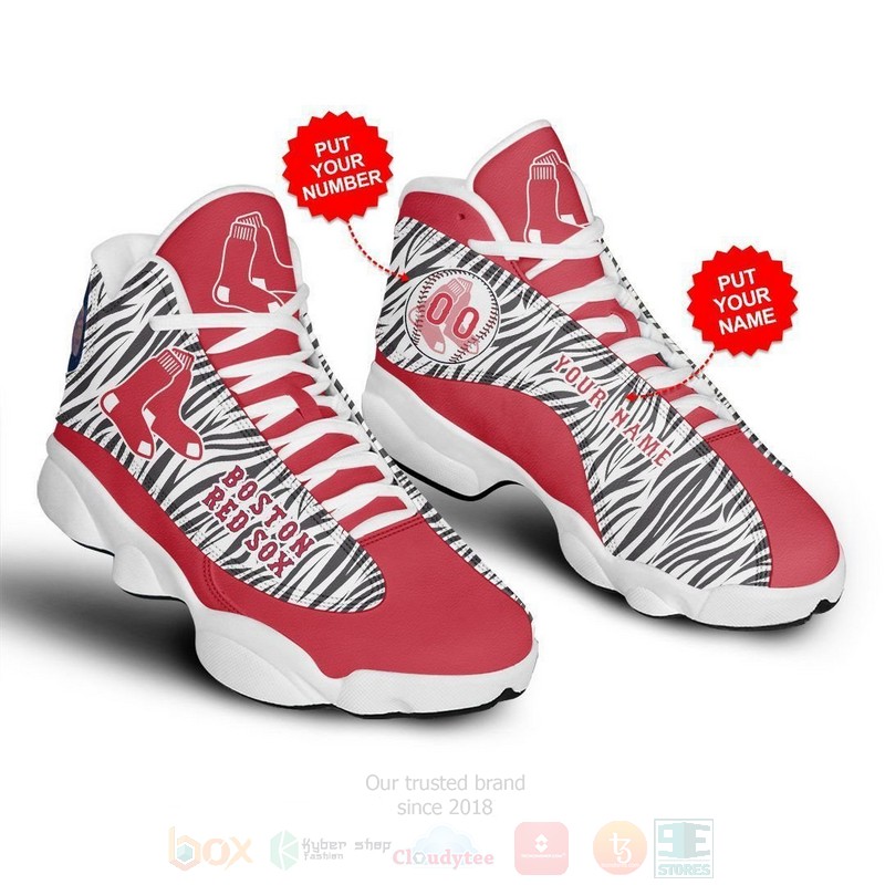 Boston Red Sox MLB Personalized Air Jordan 13 Shoes