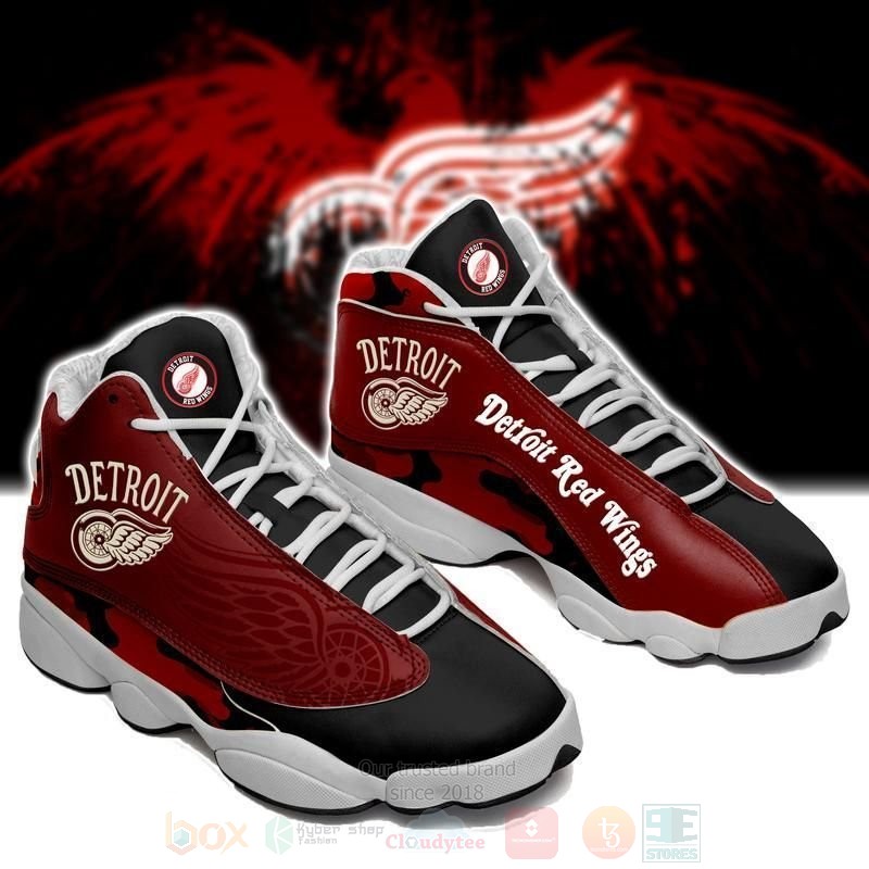 Detroit Red Wings NHL Teams Football Air Jordan 13 Shoes