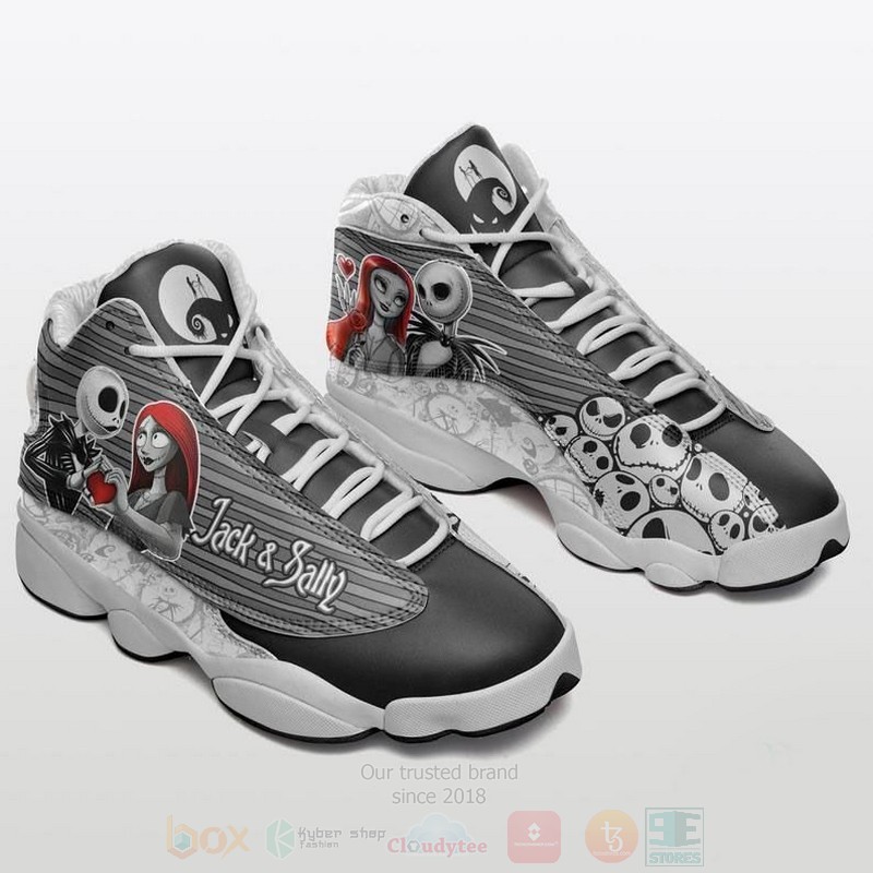 Disney Jack Skellington And Sally Nightmare Before Christmas Air Jordan 13 Shoes