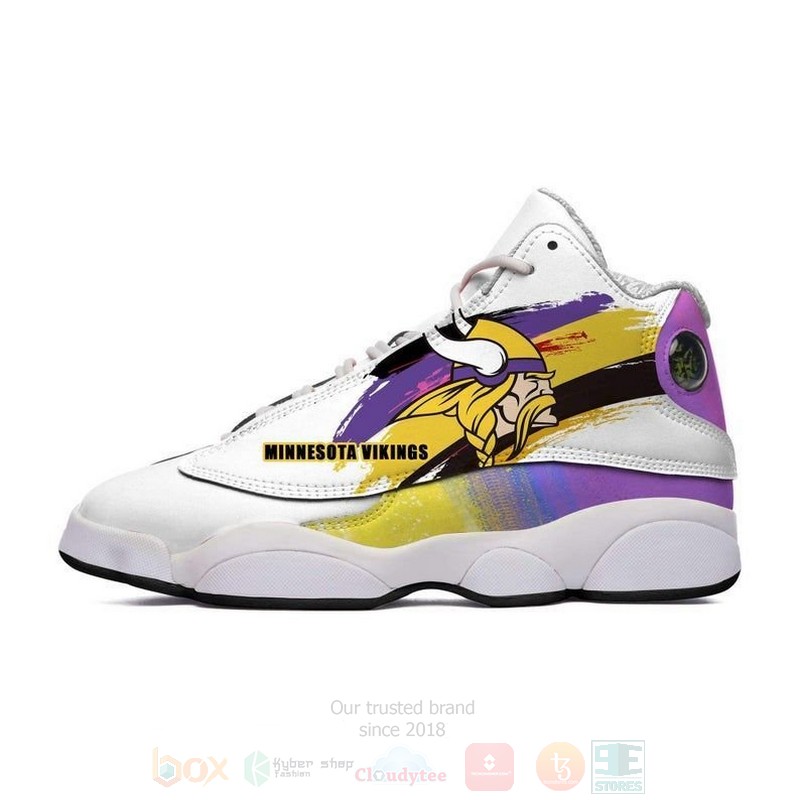 Minnesota Vikings Cartoon NFL Air Jordan 13 Shoes