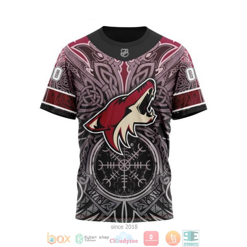 Personalized Arizona Coyotes NHL Norse Viking Symbols custom 3D shirt hoodie 1 2 3 4 5 6 7