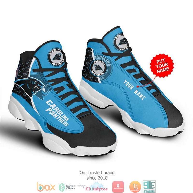 Personalized Carolina Panthers NFL 3 Football Air Jordan 13 Sneaker Shoes