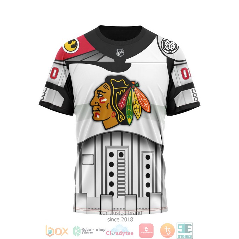 Personalized Chicago BlackHawks NHL Star Wars custom 3D shirt hoodie 1 2 3 4 5 6 7