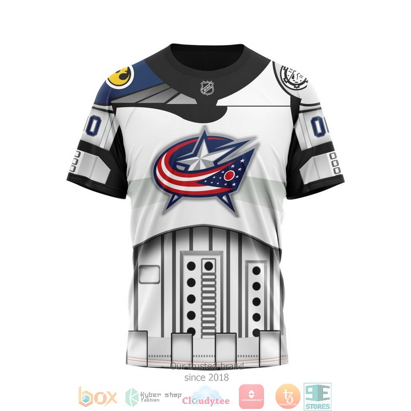 Personalized Columbus Blue Jackets NHL Star Wars custom 3D shirt hoodie 1 2 3 4 5 6 7