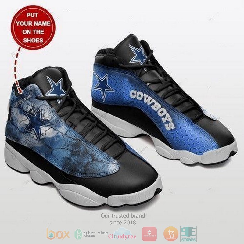 Personalized Dallas Cowboys football NFL teams logo custom Air Jordan 13 shoes
