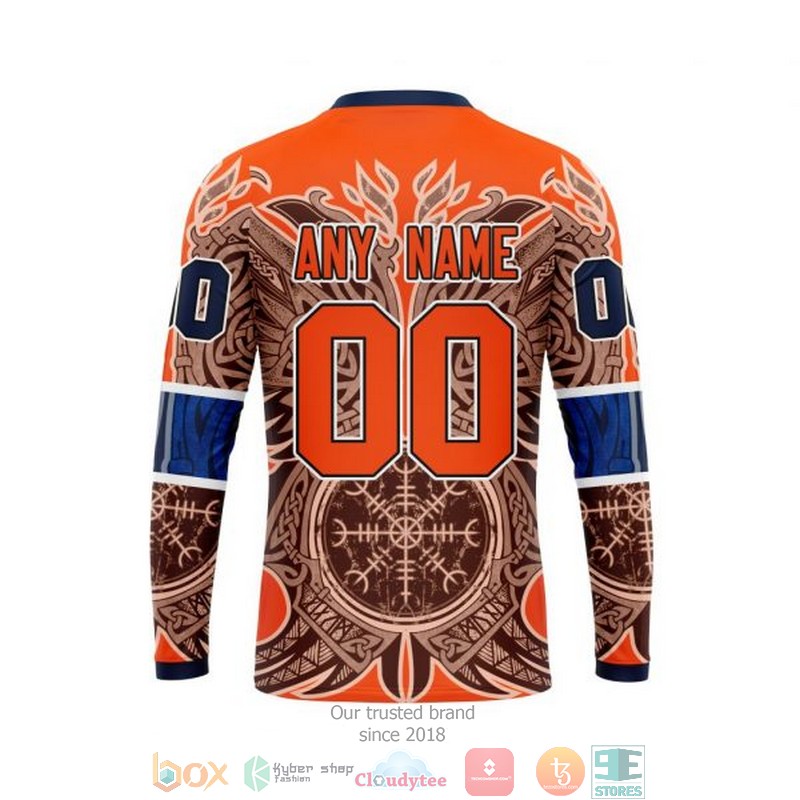 Personalized Edmonton Oilers NHL Norse Viking Symbols custom 3D shirt hoodie 1 2 3 4 5 6