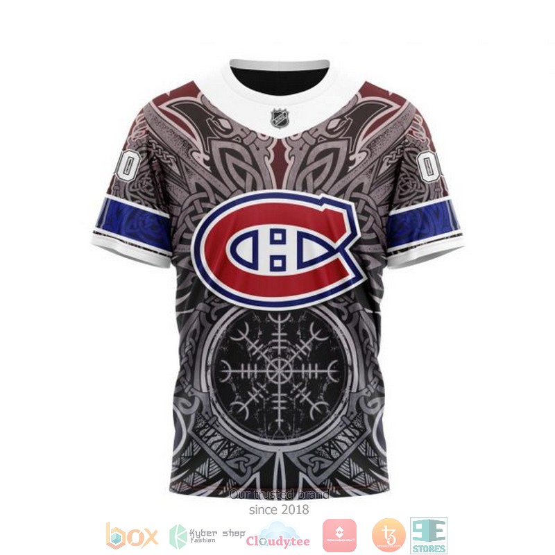 Personalized Montreal Canadiens NHL Norse Viking Symbols custom 3D shirt hoodie 1 2 3 4 5 6 7
