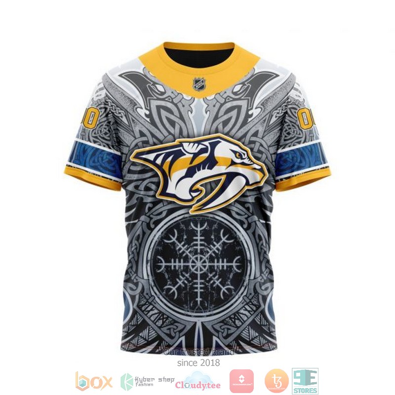 Personalized Nashville Predators NHL Norse Viking Symbols custom 3D shirt hoodie 1 2 3 4 5 6 7