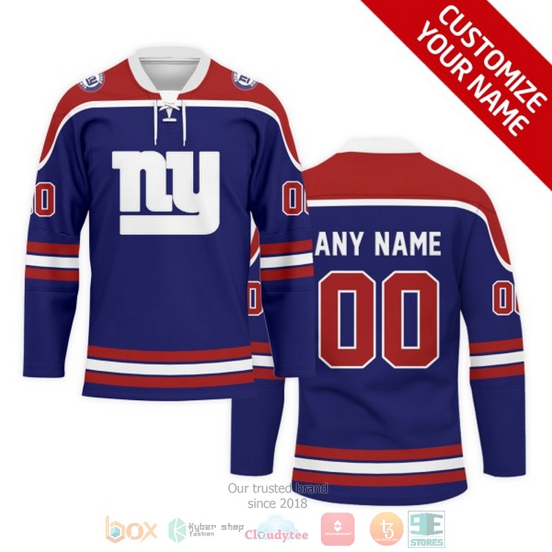 Personalized New York Giants NFL Custom Hockey Jersey