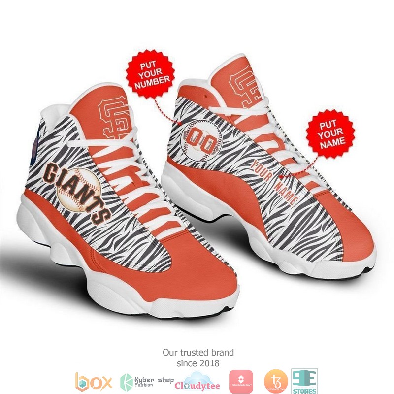 Personalized San Francisco Giants MLB Baseball Air Jordan 13 Sneaker Shoes