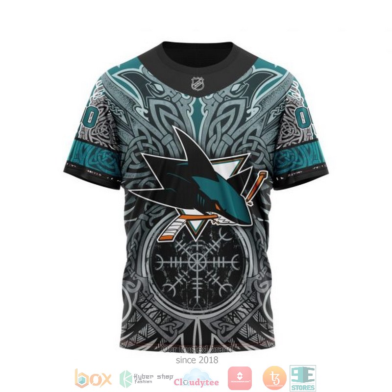 Personalized San Jose Sharks NHL Norse Viking Symbols custom 3D shirt hoodie 1 2 3 4 5 6 7
