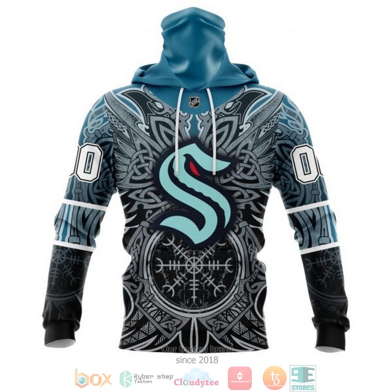 Personalized Seattle Kraken NHL Norse Viking Symbols custom 3D shirt hoodie 1 2 3