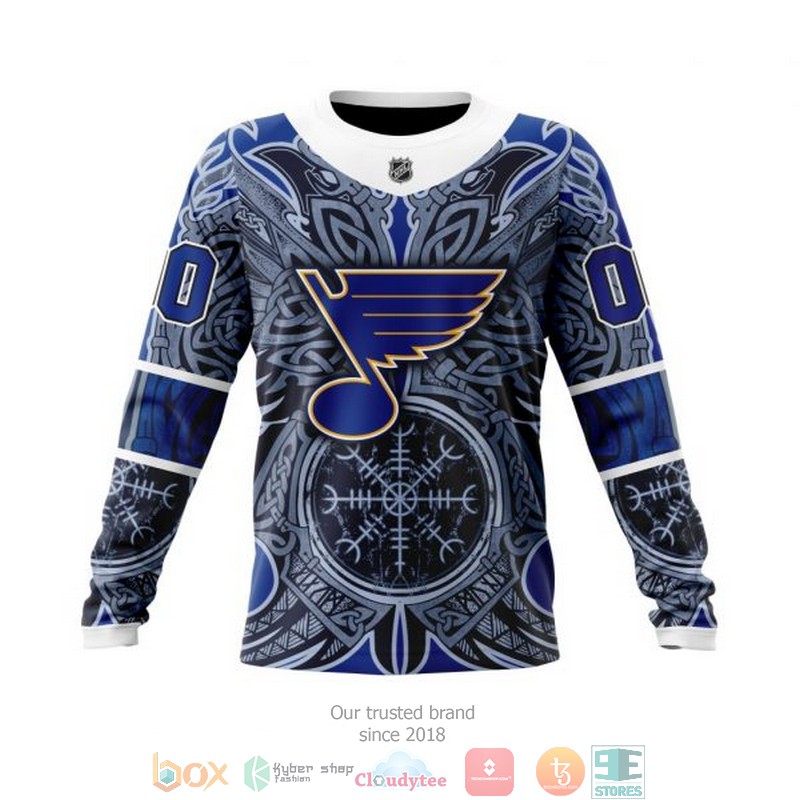 Personalized St Louis Blues NHL Norse Viking Symbols custom 3D shirt hoodie 1 2 3 4 5