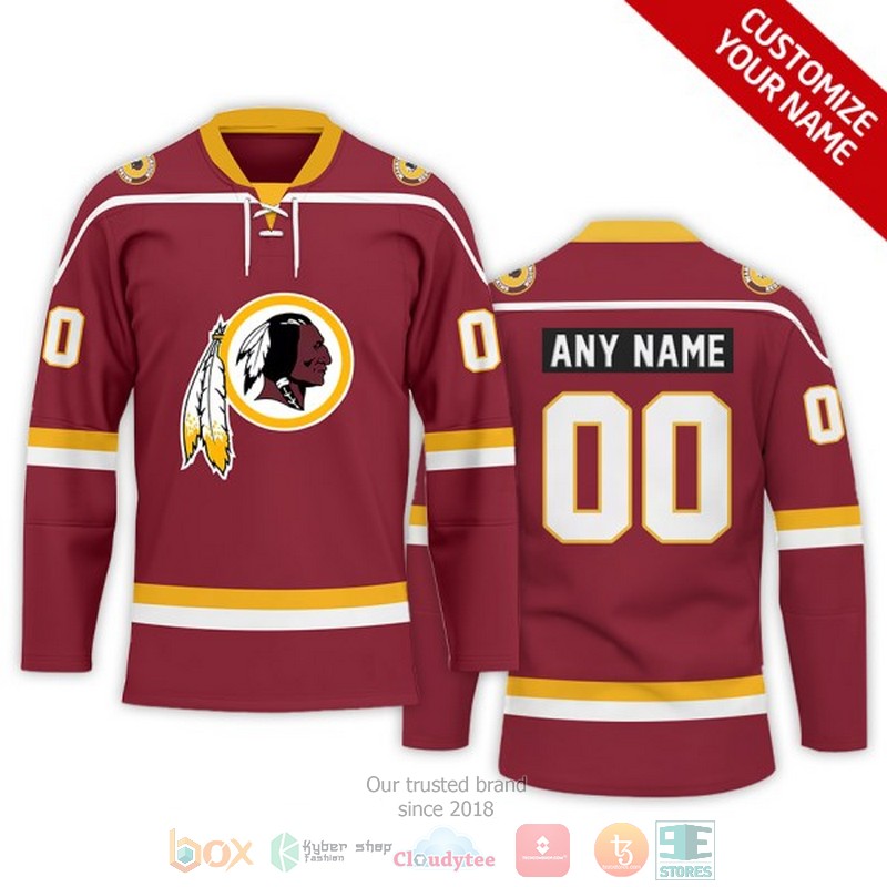 Personalized Washington Redskins NFL Custom Hockey Jersey