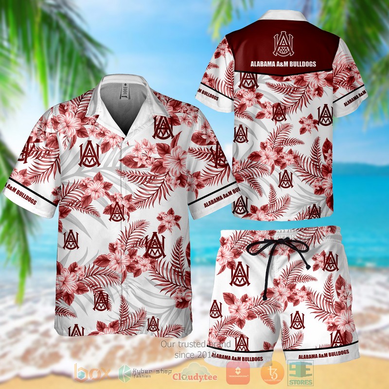 Alabama A M Bull Dogs Hawaiian Shirt Shorts