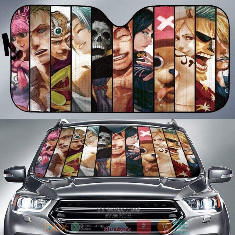 Art One Piece Team Anime Car Sunshade