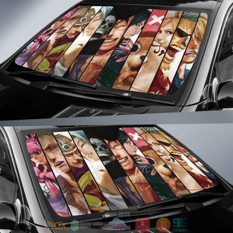 Art One Piece Team Anime Car Sunshade 1