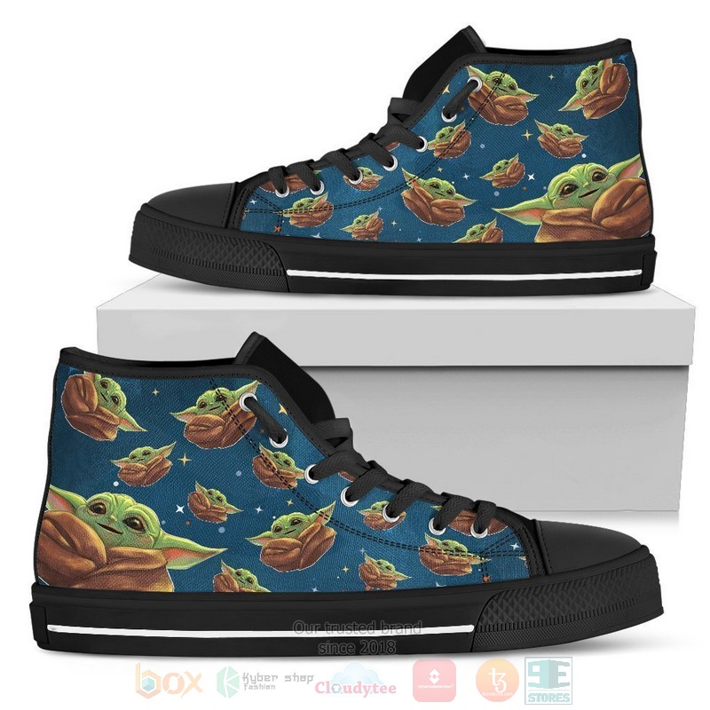 Baby Yoda Canvas high top shoes