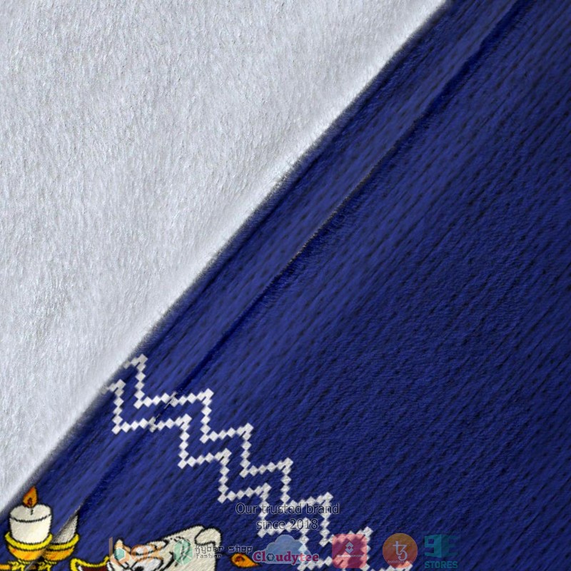 Beauty And The Beast Ugly Christmas Blanket 1 2 3 4 5 6 7