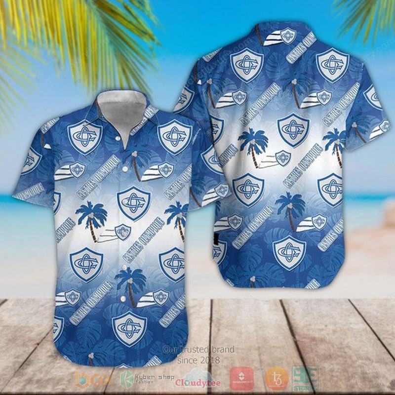 Castres Olympique logo palm tree Hawaiian Shirt